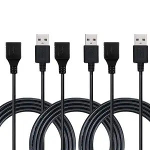 Cabo usb 2.0 macho para fêmea, cabo de extensão de 10cm 20cm 50cm e 3.0 de carregamento e dados usb 2.0 macho para fêmea