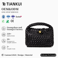 Sac à main en PU tissé pour femmes, fermeture à boucle en métal, OEM ODM