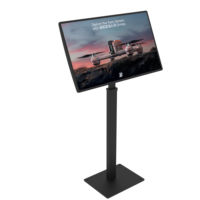 Support de sol surélevé personnalisable pour support de tablette sur le sol avec plaque de montage VESA inclinable et pivotante