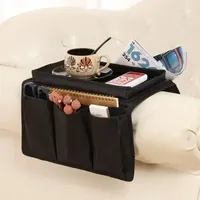 Sac de rangement pour accoudoir de canapé avec poches, adapté aux fauteuils inclinables et aux fauteuils, peut contenir des lunettes, des télécommandes, etc.