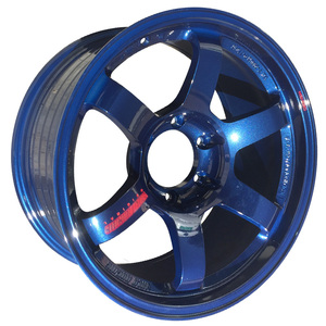 F981663B สำหรับรังสีสีฟ้า<span class=keywords><strong>สี</strong></span>ดำ<span class=keywords><strong>สี</strong></span>โรสโกลด์ <span class=keywords><strong>TE37</strong></span> 4x4 6X139.7ล้อเว้า18นิ้ว6รูขอ<span class=keywords><strong>บ</strong></span>รถสำหรับ BMW Toyota Nissan - Product Image 1