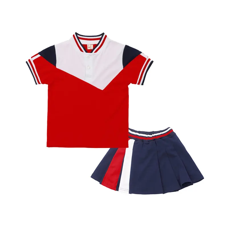 Uniforme de sport pour enfants, vente en gros, design moderne personnalisé, uniforme d'école maternelle, uniforme d'école primaire, chemise, vente en gros