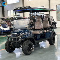 Voiturette de golf chinoise Robetaa 6 places à batterie lithium, modèle surélevé 4+2, pour la chasse, vente en gros, prix