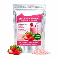 Poudre Protéinée Végétalienne pour l'Amélioration des Fesses, Marque Privée Adulte, Fournisseur OEM en Gros, 1,7 lb, Fraise, Vente en Gros Direct Usine