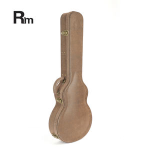 WC62 Rm instrument de musique arc-en-ciel cordes étuis durs en bois cuir LP <span class=keywords><strong>les</strong></span> <span class=keywords><strong>paul</strong></span> forme <span class=keywords><strong>guitare</strong></span> électrique étui en bois - Product Image 4