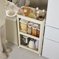 Étagères de rangement utilitaires à 4 niveaux Organisateur de meubles de maison Conteneurs en plastique Supports et étagères de rangement