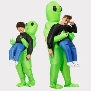 Vui Halloween bên nhà cung cấp bán buôn Inflatable người ngoài hành tinh thổi lên trang phục Inflatable Halloween Trang phục cho bé và người lớn