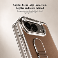 Étui de téléphone en cuir vegan C0522 avec protection d'objectif, design pliable avec béquille pour iPhone Duo