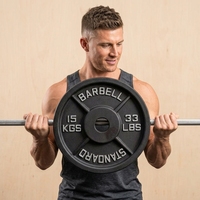 Ensemble de plaques de poids en fonte pour fitness, 50 mm, norme LBS, plaques bumper pour haltères de gym et musculation