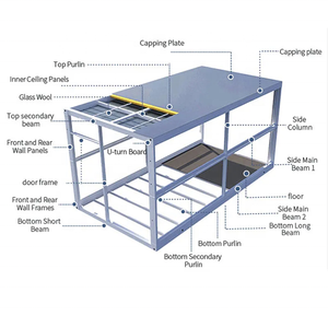Casa Contenedor Plegable BDMS con Aislamiento, Tipo Dormitorio para Caravana, Casa Prefabricada Móvil con Estructura de Acero y Paneles Sándwich - Product Image 3