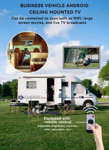 24 inch xe màn hình TV xe buýt màn hình quảng cáo hiển thị được xây dựng trong loa trần đa phương tiện Android xe mái màn hình - Product Image 5