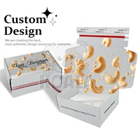 Emballage personnalisé Noisette Noix Cerneaux Noix de cajou Fruits secs Noix Fermeture Éclair Bande déchirable Papier Pliable Boîte d'emballage Cadeau Pour Noix