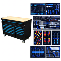 Chariot à outils professionnel 12 tiroirs pour réparation automobile, 287 pièces, kits d'outils OEM, armoire à tiroirs pour garage et atelier, kits d'outils de garage en mousse EVA