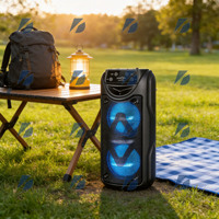 Speaker Portabel Nirkabel GTS-1558 untuk Luar Ruangan, Dapat Diisi Ulang, Radio FM/USB, Output 5-10W, Baterai 1000-2000mAh untuk Pesta