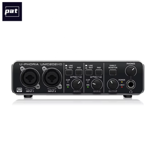 <span class=keywords><strong>Carte</strong></span> <span class=keywords><strong>son</strong></span> <span class=keywords><strong>Behringer</strong></span> UMC202HD, interface audio USB 2 entrées/2 sorties avec 2 préamplis micro Midas et alimentation fantôme 48V, équipement audio - Product Image 2