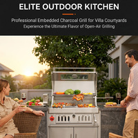Grill BBQ en acier inoxydable avec technologie de chauffage automatique à 360° pour rôtir de la viande et du poulet dans les restaurants
