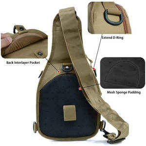 Paquete de pecho táctico barato al aire libre un hombro equipo de entrenamiento diagonal mochila de camping mochila de camuflaje - Product Image 5