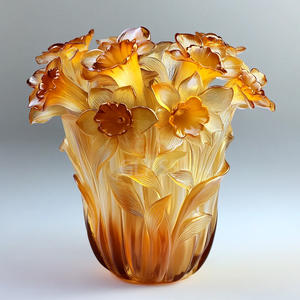 Ornement de décoration intérieure sculpté à la main Vase en cristal - Product Image 2