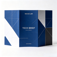 Brochure de produit personnalisée imprimée, pliée, avec papier d'art et plastification