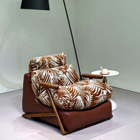 Nouvelle Arrivée 2026 - Fauteuil en Tissu Rembourré Doux pour Salon - Chaise de Loisirs Individuelle