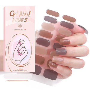 Tem dán móng tay gel bán cứng màu nude chất lượng salon, dùng đèn UV/LED để làm khô - Product Image 4