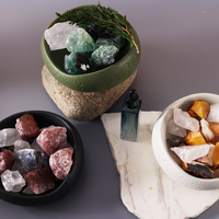 Pot pour bougies parfumées personnalisé Récipients pour bougies Diffuseur de parfum d'ambiance en pierre d'arôme Diffuseur d'arôme d'huiles essentielles en pierre de sel en cristal