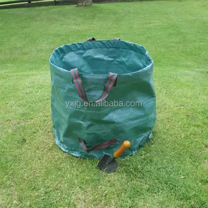 PP UV-resistant 32 Gallon Camping Collapsible Waterproof Lawn Garbage Bags For Grass And Leaf