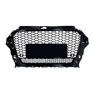 Grille ABS de haute qualité PNB Aftermarket style RS3 pour Audi 13-16 A3/S3 8V |   Cadre inférieur noir brillant |   Installation facile |   Nouveau | - Product Image 1