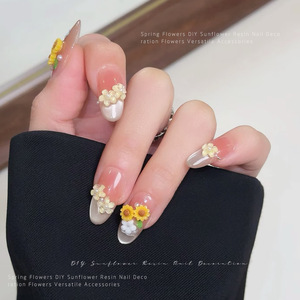 100 piezas/bolsa <span class=keywords><strong>de</strong></span> flores <span class=keywords><strong>de</strong></span> <span class=keywords><strong>girasol</strong></span> <span class=keywords><strong>3D</strong></span> <span class=keywords><strong>de</strong></span> resina para decoración <span class=keywords><strong>de</strong></span> <span class=keywords><strong>uñas</strong></span>, pequeñas flores amarillas para bricolaje - Product Image 5