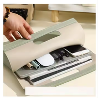 Porte-documents en cuir PU de qualité supérieure organisateur de fichiers portable sac de rangement de documents d'affaires moderne pour les déplacements du personnel