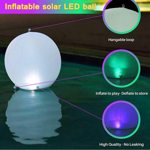 <span class=keywords><strong>Luz</strong></span> LED <span class=keywords><strong>Flotante</strong></span> Inflable Solar para <span class=keywords><strong>Piscina</strong></span>, Bola de <span class=keywords><strong>Luz</strong></span> Inalámbrica Portátil para Exteriores, Impermeable, Intermitente, para Jardín - Product Image 2