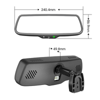 Nuevo diseño 7,3 pulgadas Mirror Link Monitor de espejo retrovisor compatible con Android e IOS