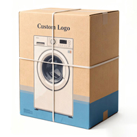 Caja de Cartón Corrugado de Doble Pared Personalizada para Mudanza, Caja de Embalaje Resistente, Cajas de Envío Grandes para Lavadora