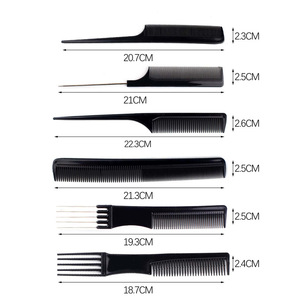 Carbone Antistatique Professionnel 10pcs Peignes À Cheveux Ensemble Salon <span class=keywords><strong>Barber</strong></span> Peigne <span class=keywords><strong>Kit</strong></span> Brosses Outils De Coiffure - Product Image 2
