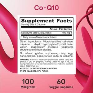 Complément alimentaire Coenzyme Q10 en poudre en vrac, capsules molles CoQ-10 pour adultes, marque privée ODM/OEM - Product Image 5