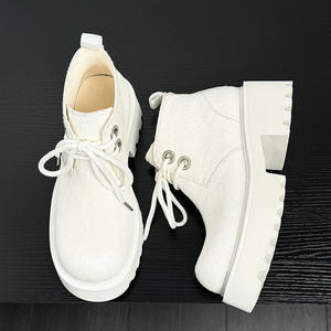 Botas de Tobillo para Hombre con Plataforma y Tacón Alto, de Pelo de Caballo y Cuero, con Punta Ancha, Color Negro, Novedad para Dropshipping - Product Image 3