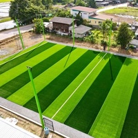 Günstiger Hochwertiger 60mm Dunkel-Hellgrüner Fußball-Kunstrasen Kunststoffteppich Künstlicher Rasen