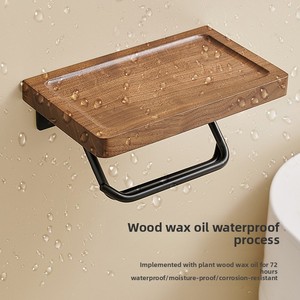 <b>Plastic</b> Eco-Friendly Wall Mounted Double Tier Toilet Roll Holder with Punch-Free Installation for Bathroom - Product Image 4