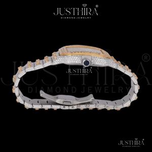 Best Quality Luxury Moissanite Diamond Quartz <b>Watch</b> Women Elegant Jewelry Style Gift Wristwatch Available In Bulk Quantity - Product Image 2