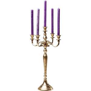 Porte-bougie en aluminium Royal Elegance, finition multicolore de luxe, support décoratif pour bougie - Product Image 6