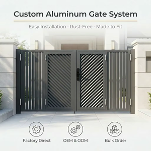 <span class=keywords><strong>Portail</strong></span> <span class=keywords><strong>Coulissant</strong></span> en <span class=keywords><strong>Aluminium</strong></span> Direct Usine OEM ODM Personnalisé Thermolaqué Anti-Rouille pour Projet de Villa - Product Image 1