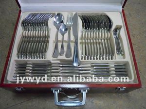 Phong Cách Hiện Đại 24-Mảnh Thép Không Gỉ Flatware Set Với Sắt Kệ Gương Đánh Bóng Đảng Sẵn Sàng Bao Gồm Nĩa Dao Muỗng - Product Image 5
