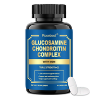 Comprimés de Glucosamine Chondroïtine Rosebest certifiés BPF, marque privée personnalisée, complément de soutien articulaire avec MSM et Vitamine D3