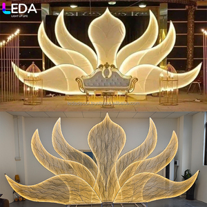 LEDA Panneau lavande décoration d'entrée de scène de mariage avec diodes électroluminescentes. Toile de fond de mariage à vendre - Product Image 1