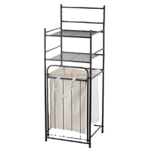 Cán Giặt <span class=keywords><strong>Hamper</strong></span> Sorter Giặt Xe Đẩy Với Giá Lưu Trữ - Product Image 1