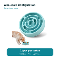 Gamelle anti-glouton pour chien, bol labyrinthe en plastique solide, utilisation intérieure, facile à nettoyer, pour une alimentation lente, 20,5 cm, pour petits et moyens chiens, vente en gros