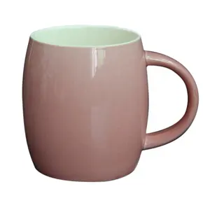 Factory direct sell cheap price glossy pink matte pink ceramic porcelain drinkware water coffee mug cup