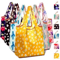 नई रीसायकल पर्यावरण के अनुकूल थोक पॉलिएस्टर Foldable शॉपिंग बैग पुन: प्रयोज्य किराने बैग