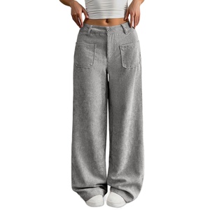 <span class=keywords><strong>Pantaloni</strong></span> Larghi in <span class=keywords><strong>Velluto</strong></span> <span class=keywords><strong>a</strong></span> <span class=keywords><strong>Coste</strong></span> Stile Europeo-Americano da <span class=keywords><strong>Donna</strong></span>, Nuovi, Casual, con Tasche, Design alla Moda, Abbigliamento Femminile - Product Image 3