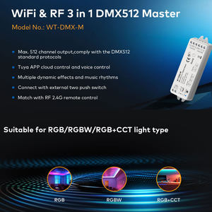 WT-<span class=keywords><strong>DMX</strong></span>-M WiFi & RF 3 in 1 DMX512にワイヤレスTuya WifiアプリRGBWマスターコントローラー - Product Image 2